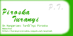 piroska turanyi business card